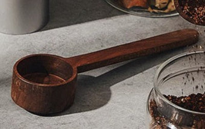 Cuillère à café bois à manche long