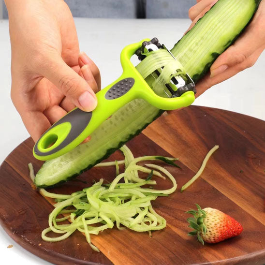 économe inox coupe cocombre lanière