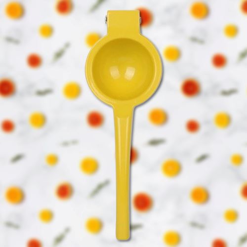 presse-agrumes-aluminium-jaune