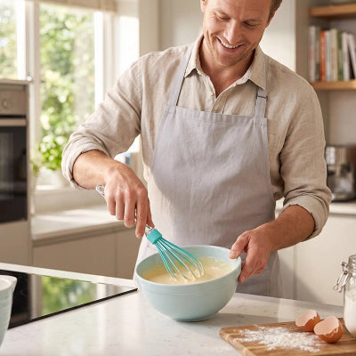 Fouet Cuisine turquoise homme bat œufs