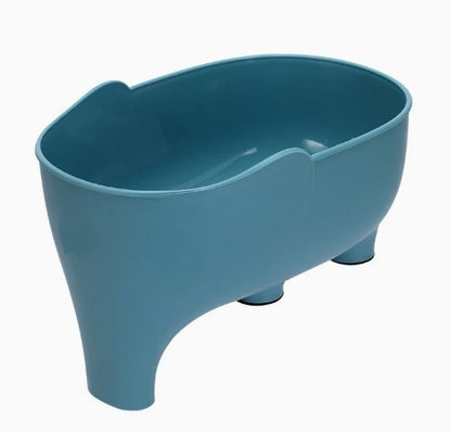 passoire-forme-éléphant bleue