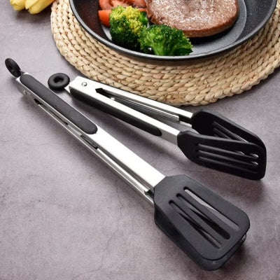 Pince de cuisine noire