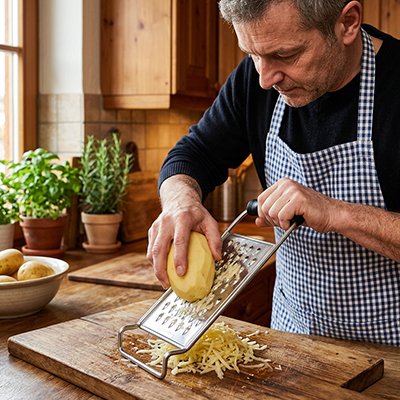 Râpe à légumes manuelle homme râpe pomme de terre