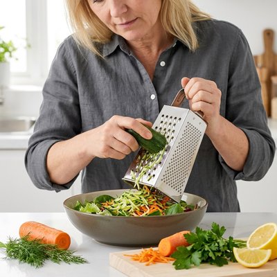 Râpe à légumes manuelle femme râpe courgettes