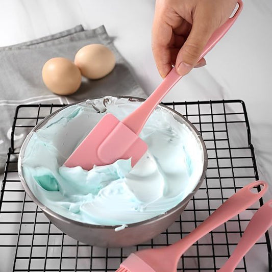 spatule silicone rose mélange glaçage
