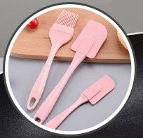 trio spatule silicone rose